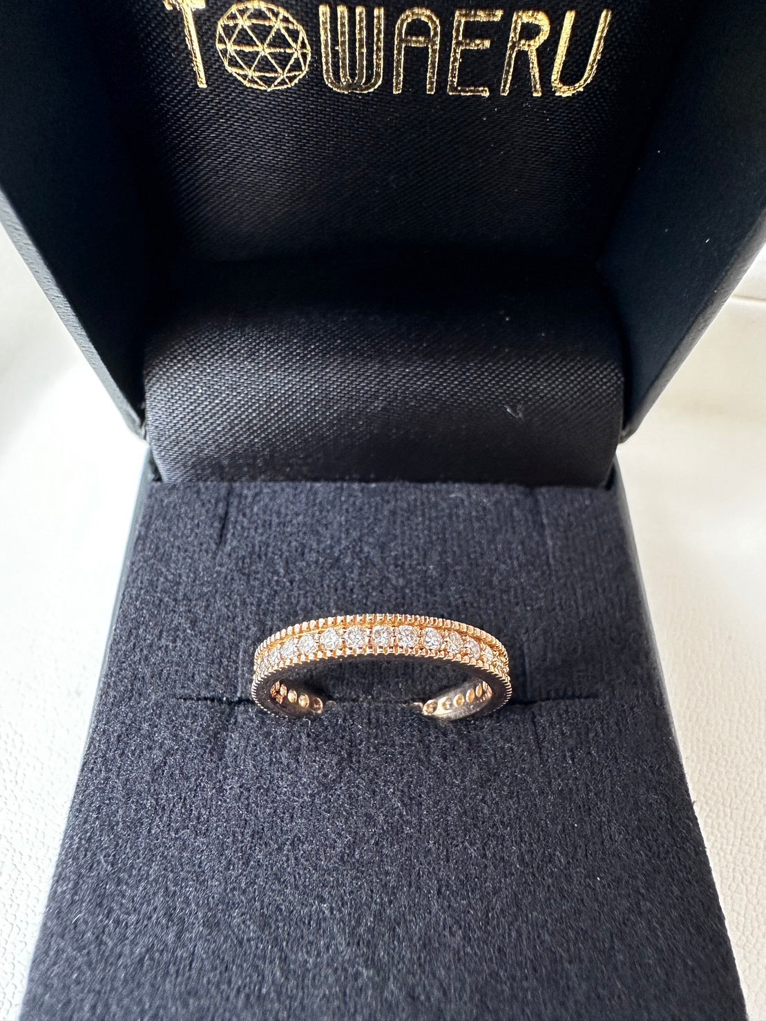 All Round Eternity Diamond Ring (K18 Pink Gold size#7) – TOWAERU